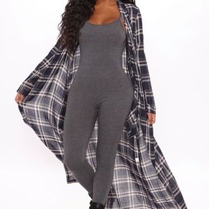 Fashion Nova grey jumpsuit